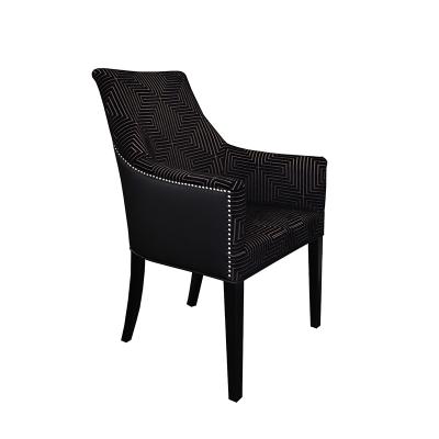 Viktória fekete bársony karfás szék