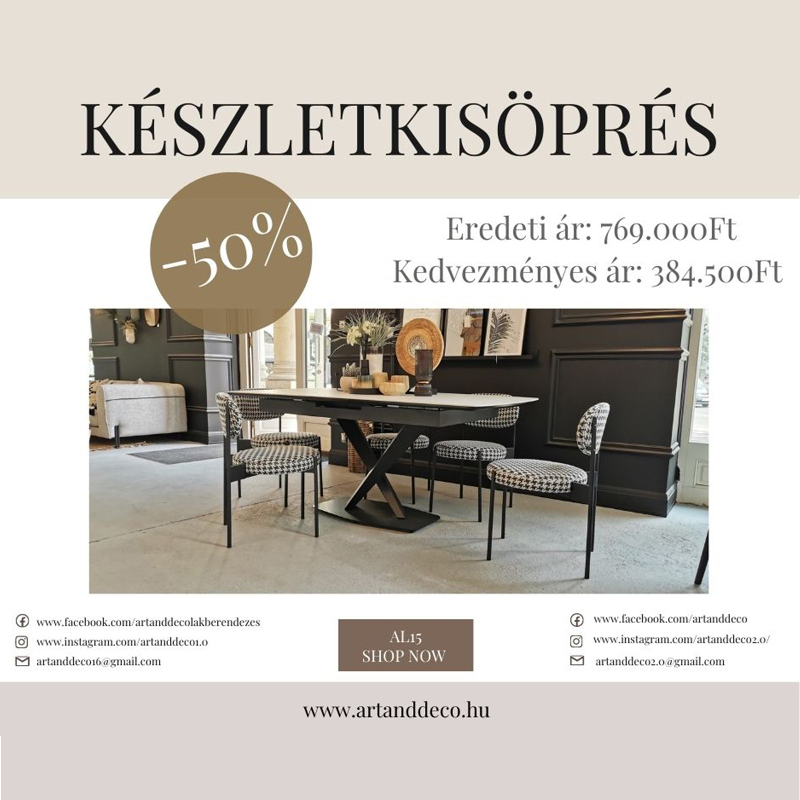 AL15 étkezőasztal