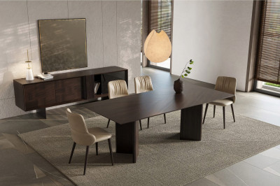 Heritage sötétbarna étkezőasztal